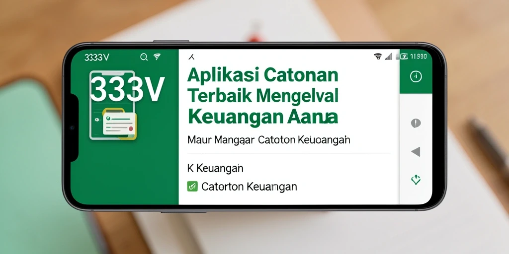 Screenshot antarmuka aplikasi Catatan Keuangan 333V yang menarik dan fungsional.