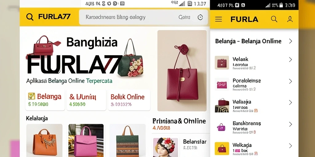 Screenshot antarmuka FURLA77 yang menunjukkan fitur Belanja Online.
