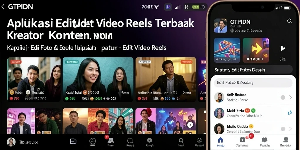 Tampilan antarmuka GTPIDN yang memudahkan pengeditan video reels.