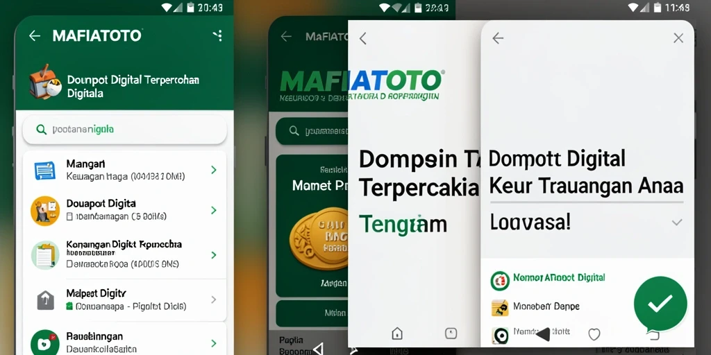Antarmuka MAFIATOTO yang modern dan intuitif untuk penggunaan Dompet Digital.