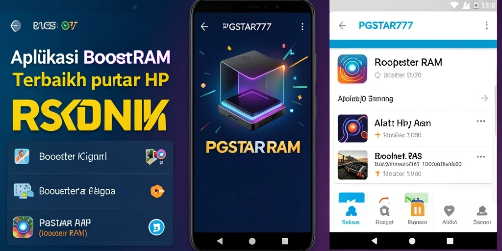Tampilan antarmuka PGSTAR777 yang sederhana dan efektif untuk meningkatkan kinerja RAM.