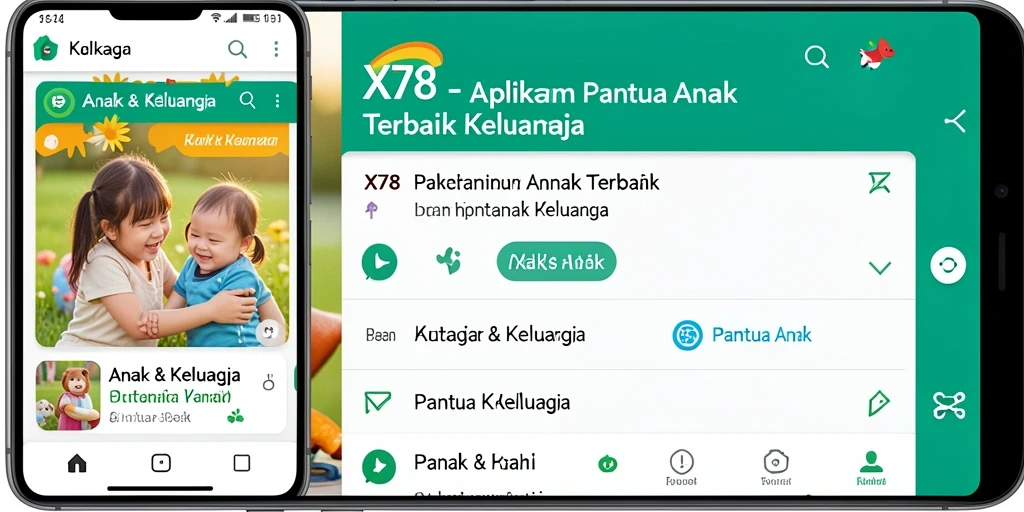 Antarmuka utama X78 menampilkan fitur pemantauan aktivitas anak.